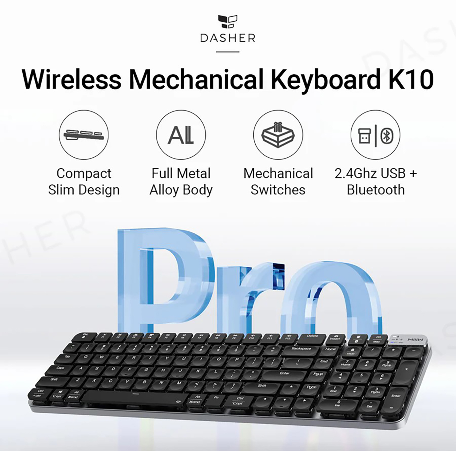  MIIIW Wireless Mechanical Keyboard K10 Type C Rechargeable 