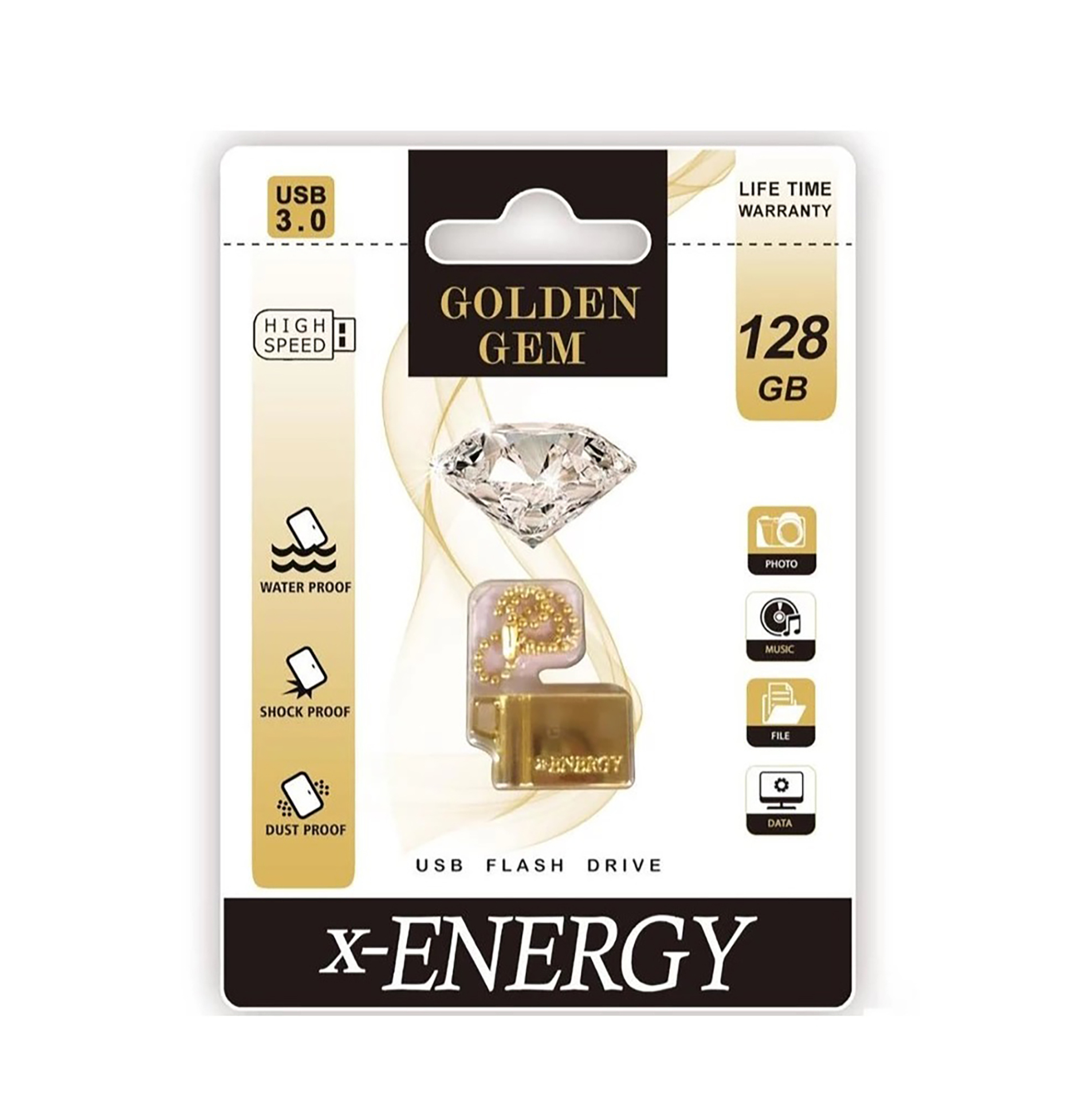  X-Energy-Golden-gem-USB3.0-128G-Flash-memory 