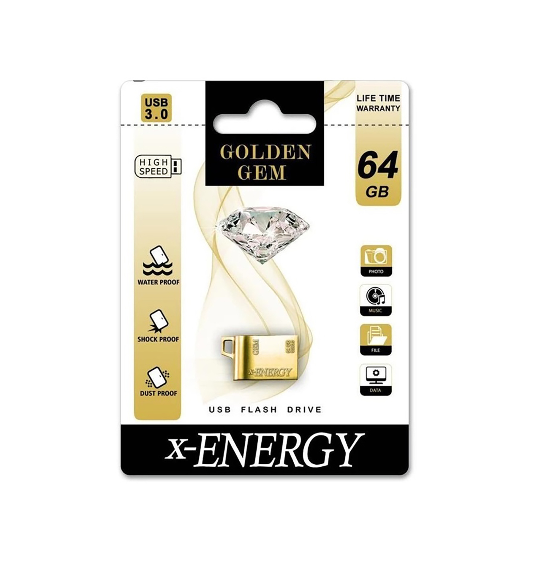  X-Energy-Golden-Gem-USB3.0-64G-Flash 