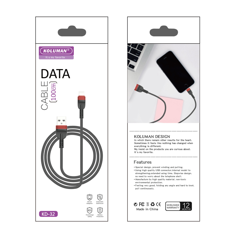 کابل انتقال دیتا و شارژ Micro-USB کلومن مدل Kd-32