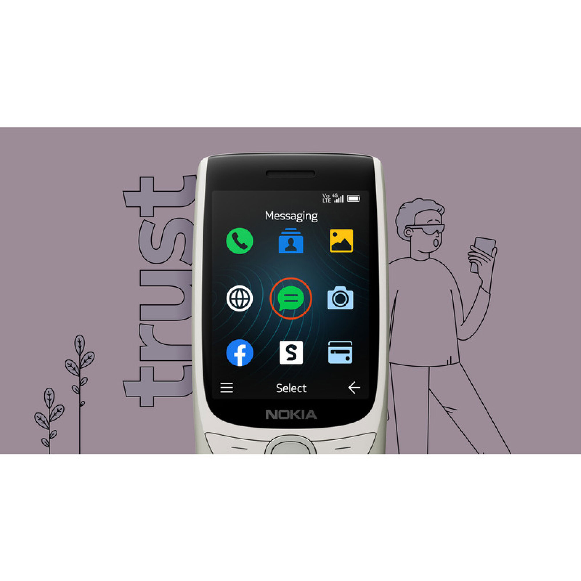  گوشی موبایل نوکیا 8210 4G دو 