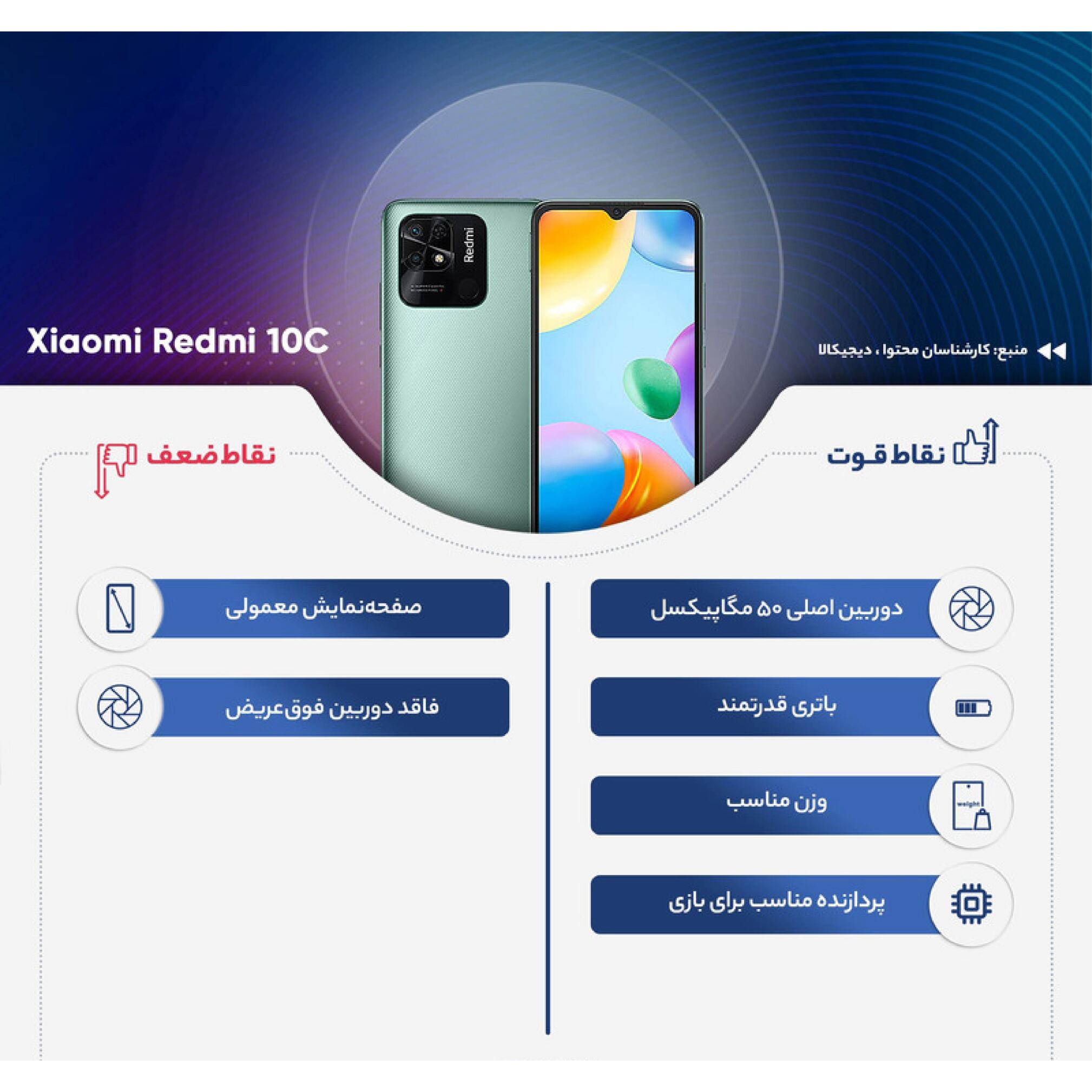  گوشی موبایل شیائومی مدل Redmi 10C 220333QAG 