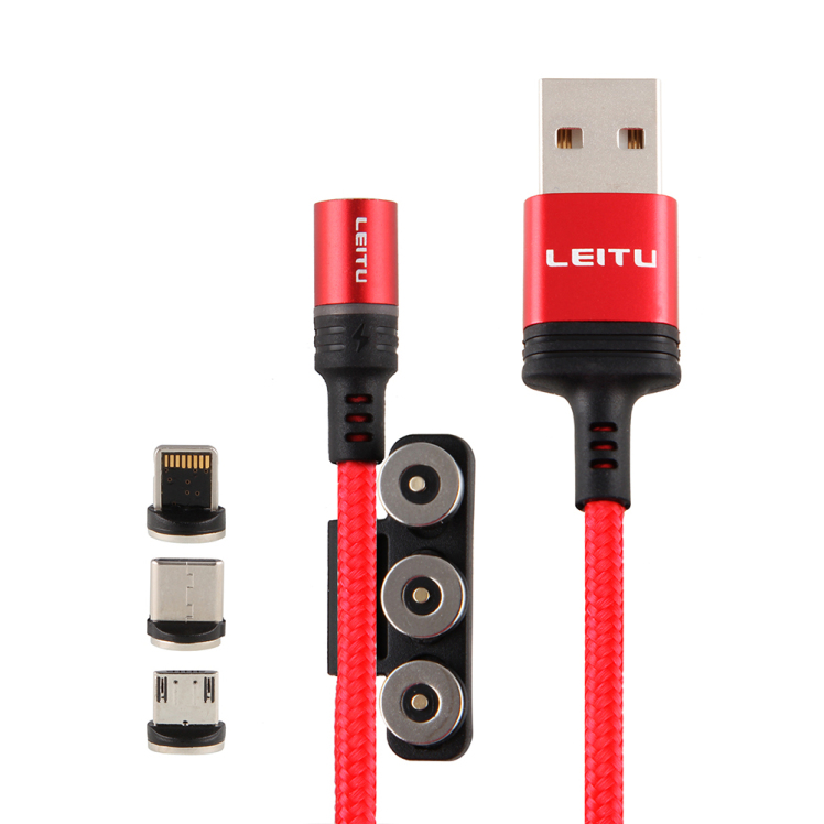 کابل تبدیل مغناطیسی USB به Lightning/Micro-USB/Type-C لیتو مدل LD-23